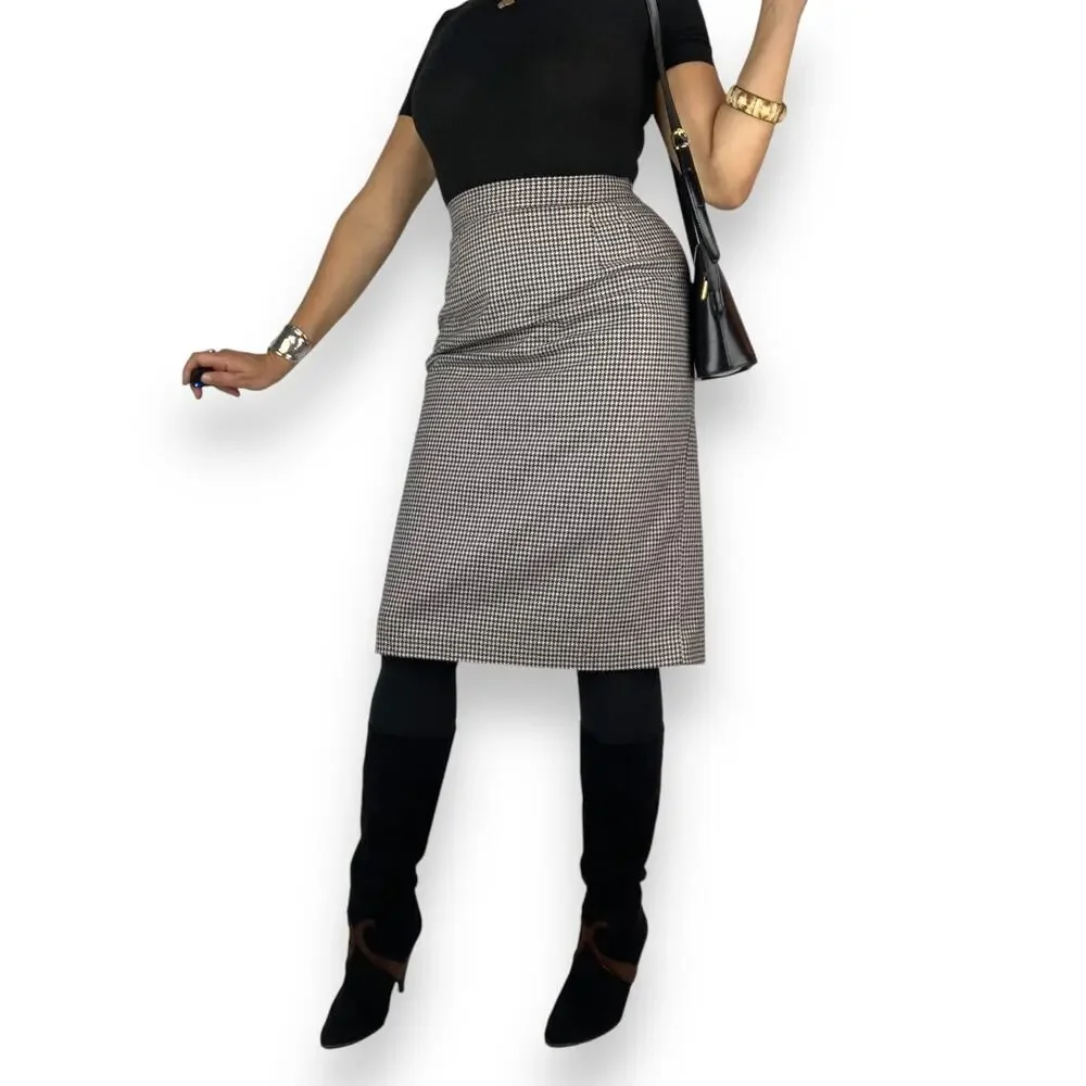 Vintage wool houndstooth pencil skirt by SAG HARBOR - Picture 2 of 16